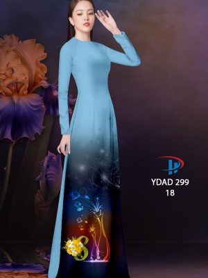 Vải Áo Dài Hoa In 3D AD YDAD299 37